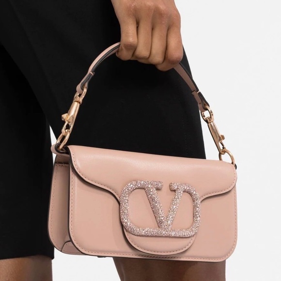 Valentino Loco Small Shoulder bag With Crystal Encrusted Large Logo NWT - Picture 7 of 15